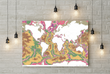 World Bathymetry Map (Multicolour)